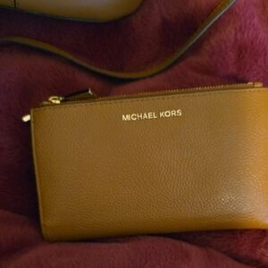 Michael Kors Tan Leather Wristlet